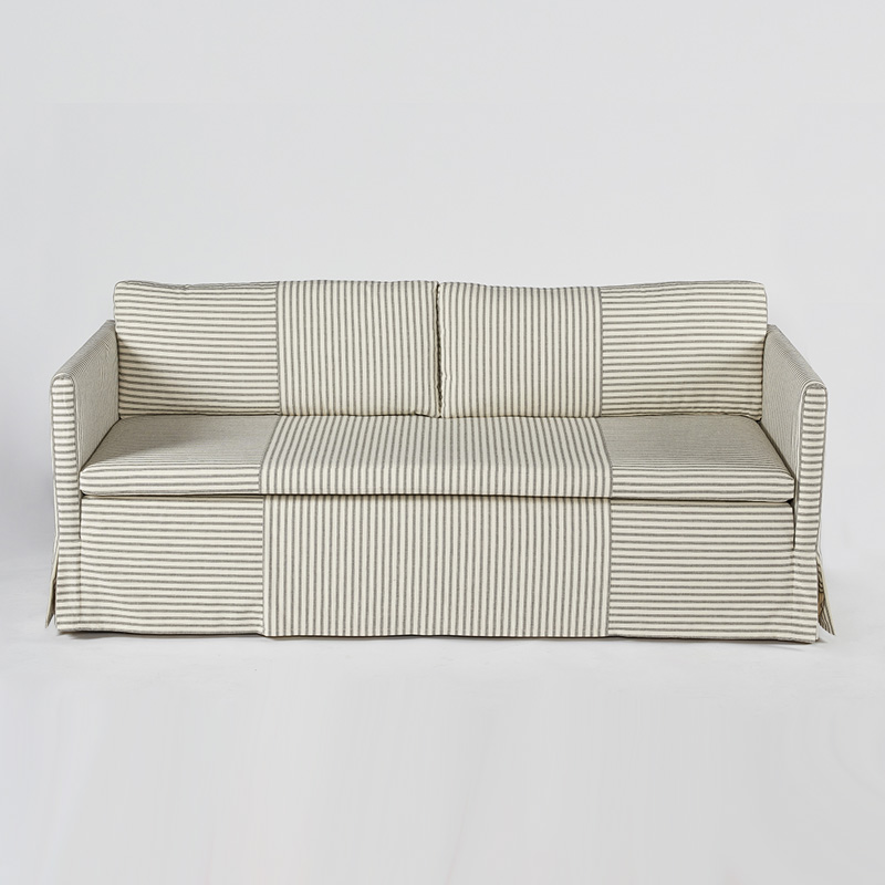 Slipcover Stripe Couch - Image 2