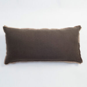 Chocolate Linen and linny Stripe oxford edge detail 80x40