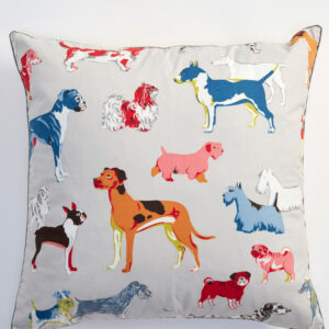 Doggy Love with Black & White Micro Piping 60 x 60